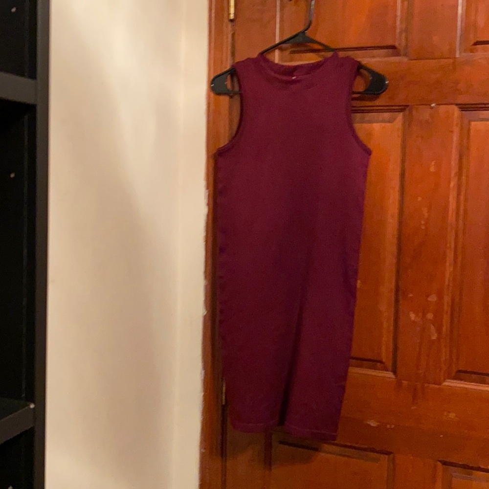burgandy dress